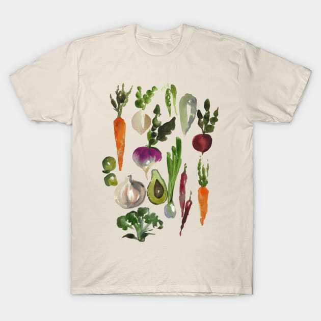 Veggies! T-Shirt by Shelby Kregel Art and Design